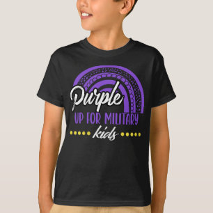 Camiseta Púrpura para los niños militares Arcoíris Niño mil