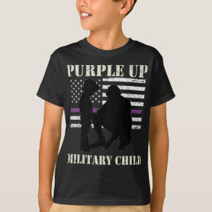 Camiseta Púrpura para los niños militares Arcoíris Niño mil