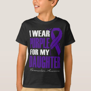 Camiseta Púrpura Para Mi Hija Fibromialgia Conciencia