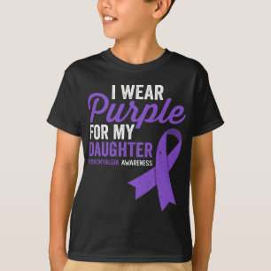 Camiseta Púrpura Para Mi Hija Fibromialgia Conciencia