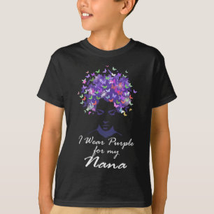 Camiseta Púrpura Para Mi Madre Nana Apoyo Alzheimerhe