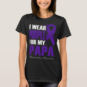 Camiseta Púrpura Para Mi Papa Fibromialgia Tejido De Concie