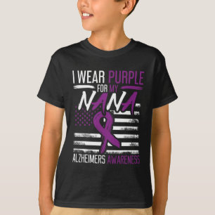 Camiseta Púrpura Para Nana Alzheimer Alzheimers Awarenes