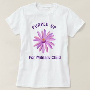 Camiseta Púrpura Para Niños Militares