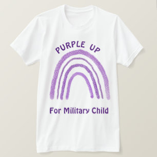 Camiseta Púrpura Para Niños Militares
