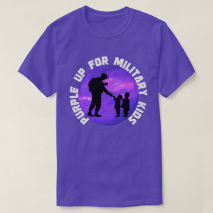 Camiseta Púrpura Para Niños Militares