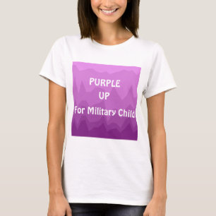 Camiseta Púrpura Para Niños Militares