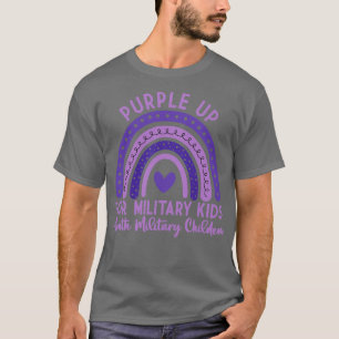 Camiseta Púrpura para niños militares Menor de edad militar