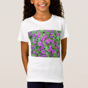 Camiseta Púrpura Petunias Chicas Baby Doll T-Shirt