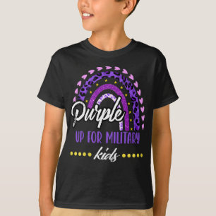 Camiseta Púrpura por los niños militares Arcoíris Niño mili