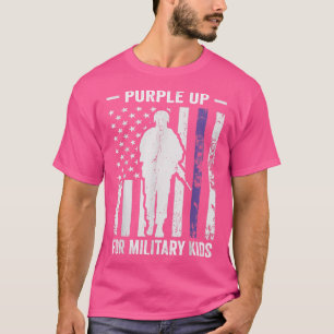 Camiseta Púrpura Por Los Niños Militares Soldados Mes Fuert
