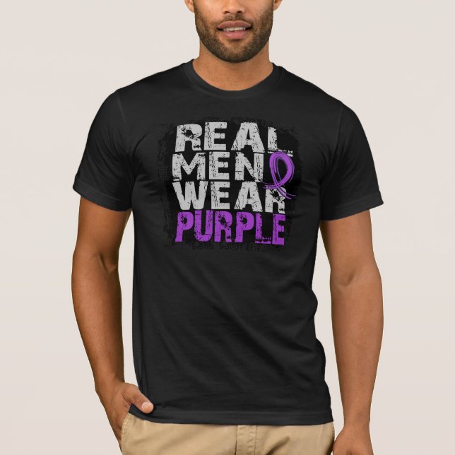 Camiseta Púrpura real del desgaste de hombres de la (Anverso)