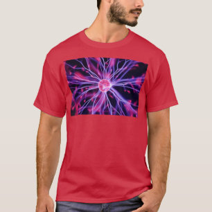 Camiseta Púrpura rosa bola estática de electricidad chispa