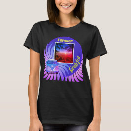Camiseta púrpura rosa para mujeres siempre agradec