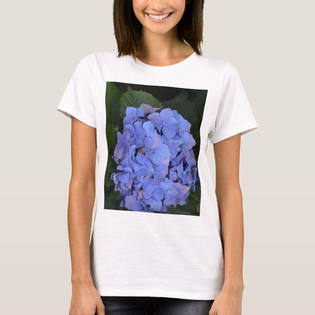 Camiseta Púrpura Rústica Hidrangea macrophylla (Anverso)