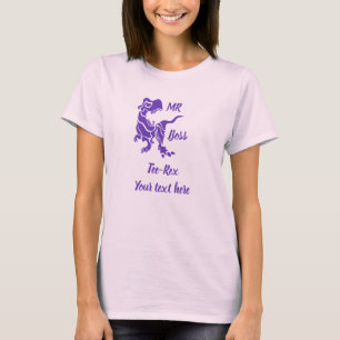 Camiseta Púrpura Trex el jefe Dino
