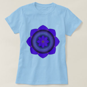 Camiseta Púrpura tripartita Lotus de 80 pétalos