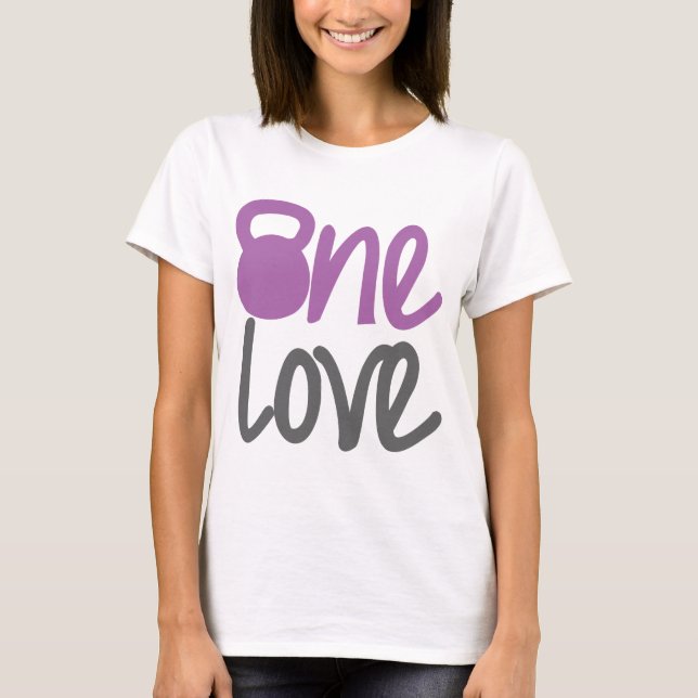 Camiseta Púrpura "un amor " (Anverso)