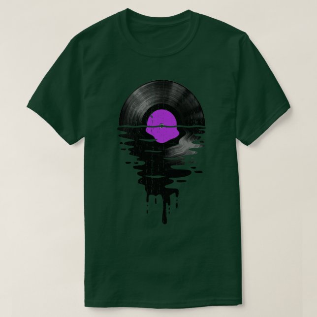 Camiseta Púrpura Vinyl Retro Vintage de Guay Music (Diseño del anverso)
