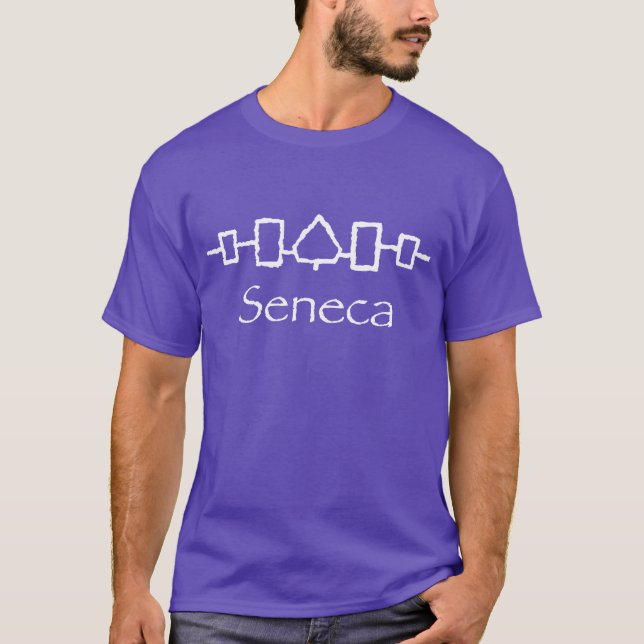 Camiseta Púrpura y blanco del Hiawatha-Seneca (Anverso)