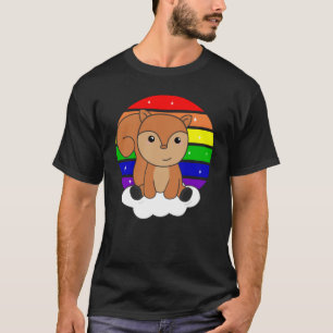 Camiseta Purpurina Arcoiris Kawaii Croissant