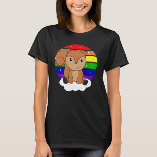 Camiseta Purpurina Arcoiris Kawaii Croissant