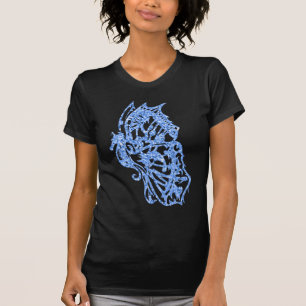 Camiseta Purpurina azul mariposa