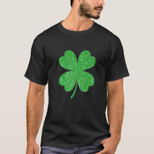 Camiseta Purpurina Clover Shamrock St Patricks Day Para Muj