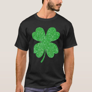 Camiseta Purpurina Clover Shamrock St Patricks Day Para Muj