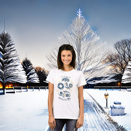 Camiseta Purpurina de Año Nuevo "Blue Sparkling" "Chears St