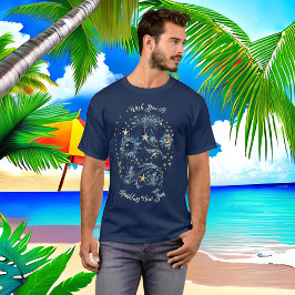Camiseta Purpurina de Año Nuevo "Blue Sparkling" "Chears St