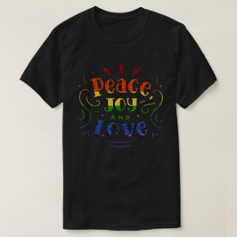 Camiseta PURPURINA de arcoiris LGBT Paz Alegría