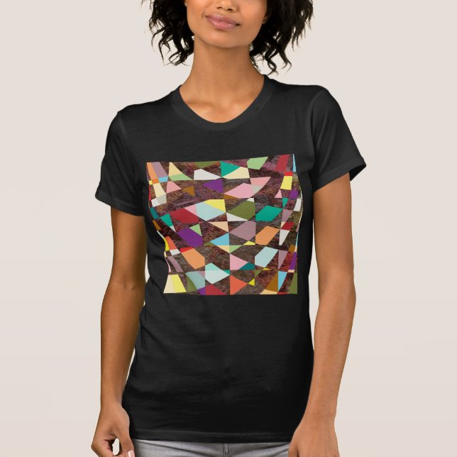 Camiseta Purpurina de colores abstractos (Anverso)