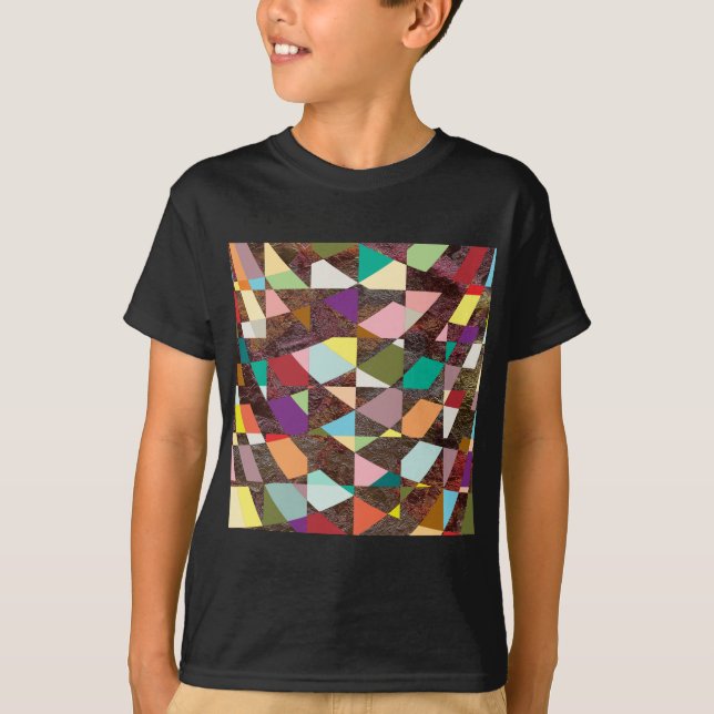 Camiseta Purpurina de colores abstractos (Anverso)
