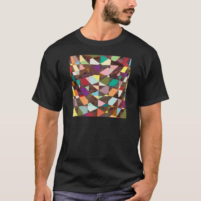 Camiseta Purpurina de colores abstractos (Anverso)