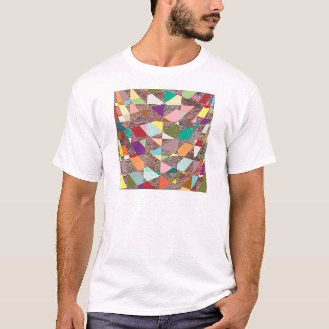 Camiseta Purpurina de colores abstractos (Anverso)