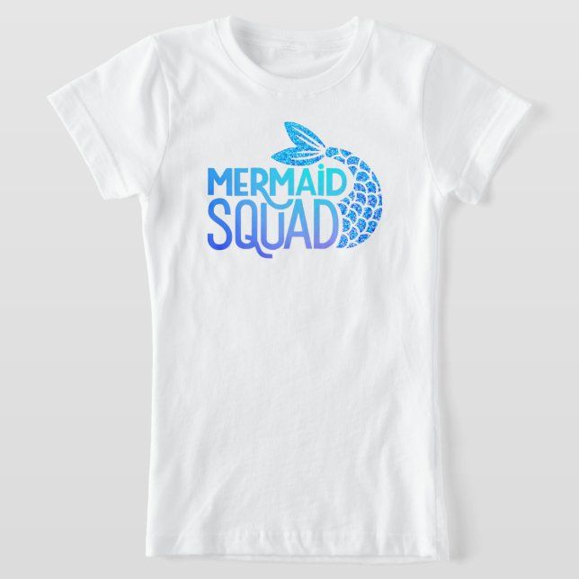 Camiseta Purpurina de escuadrón de sirenas (Distribución)