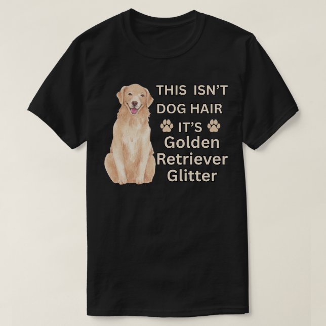 Camiseta Purpurina de Golden Retriever - Divertido pelo de  (Diseño del anverso)