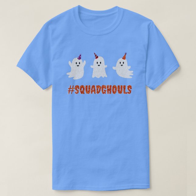 Camiseta purpurina de Halloween de #SquadGhouls (Diseño del anverso)