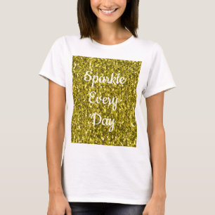 Camiseta Purpurina de imitación amarillo dorado oscuro Spar