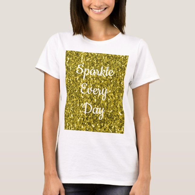 Camiseta Purpurina de imitación amarillo dorado oscuro Spar (Anverso)