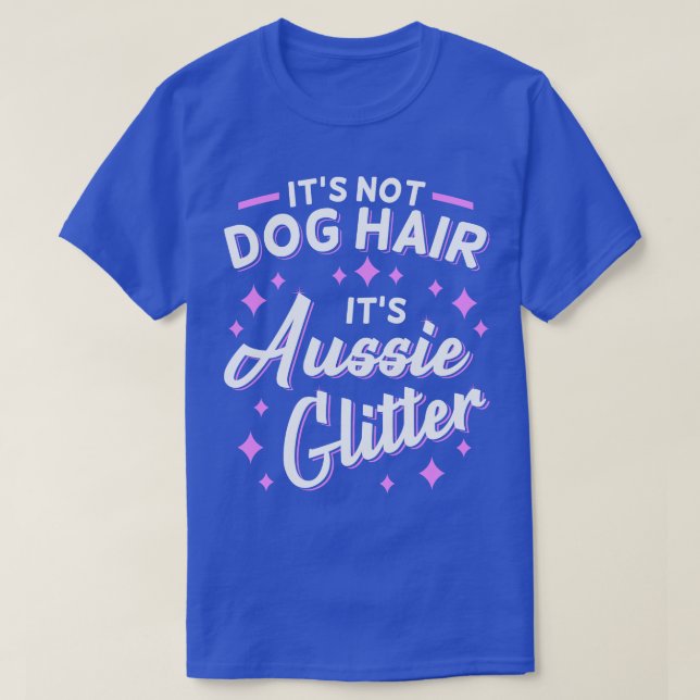 Camiseta Purpurina de la pastora australiana Aussie Dog Mom (Diseño del anverso)