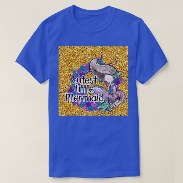 Camiseta Purpurina de sirena más guapa (Diseño del anverso)