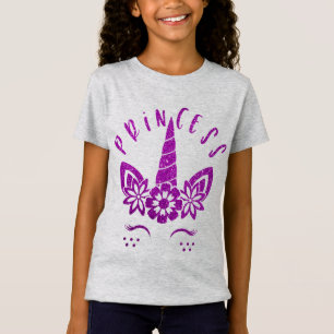 Camiseta purpurina de sirvienta genial princesa unicornio