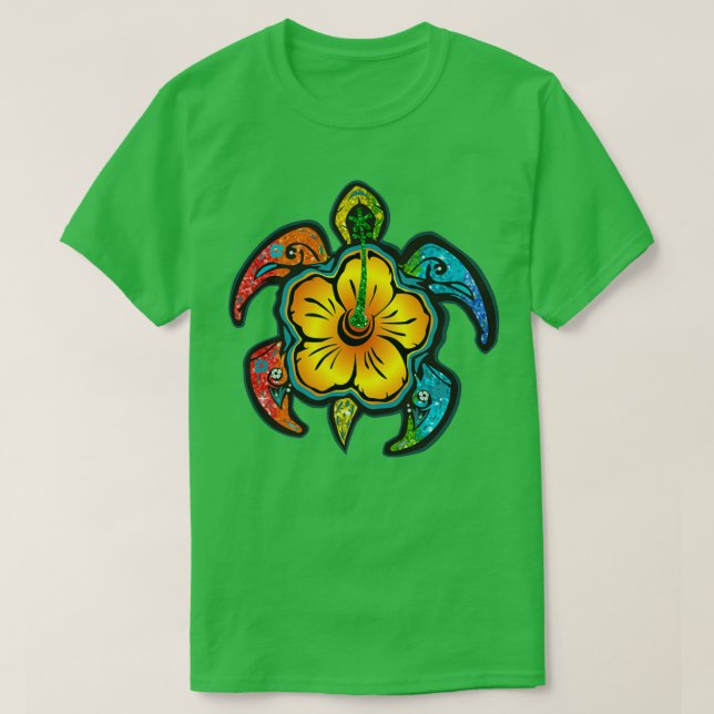 Camiseta Purpurina de tortugas marinas (Diseño del anverso)