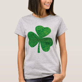 Camiseta Purpurina del Día de San Patricio de la Mujer, Sha