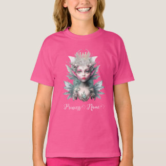 Camiseta Purpurina del hada del hielo corona diamante de im