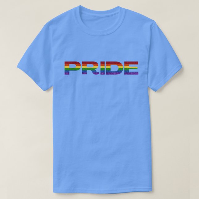Camiseta PURPURINA del orgullo gay en el arcoiris (Diseño del anverso)