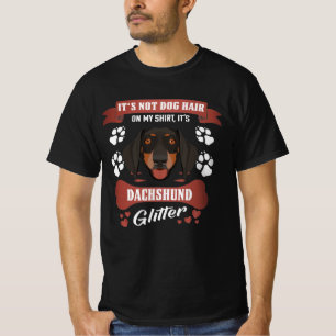 Camiseta Purpurina del pelo del perro de Dachshund