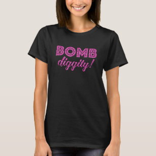 Camiseta Purpurina del rosa de la animadora del pelotón de